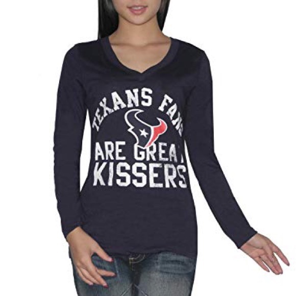 PINK Victoria's Secret Tops - Pink VS - Texans Fans are Great Kissers T-Shirt md